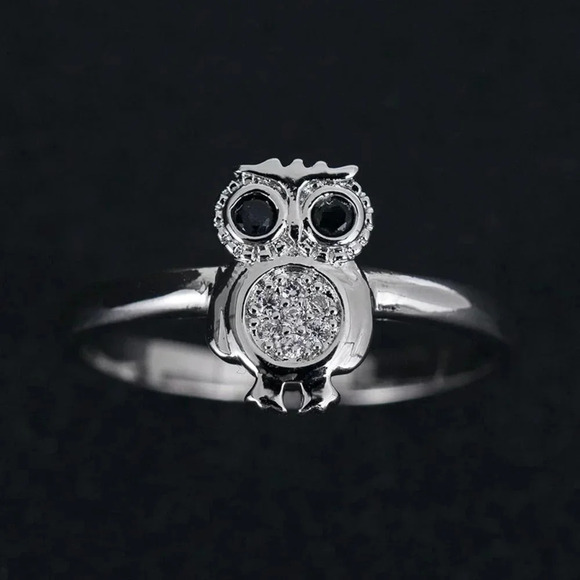 "925 Silver Plated 3A CZ Cute Ring for Men Women, FB16FA1042 - Picture 5 of 6